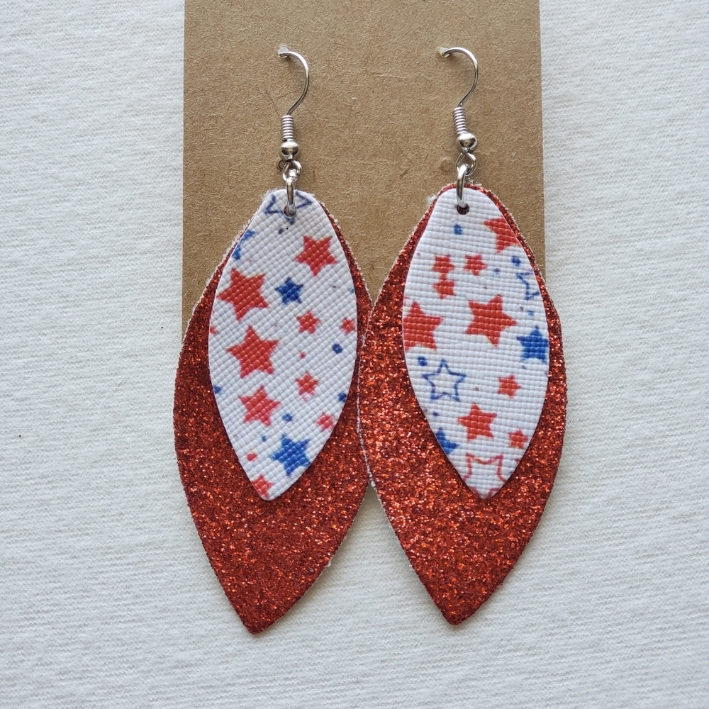 Faux leather earrings